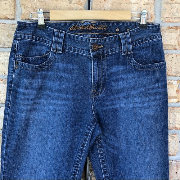 Eddie Bauer Est 1920 Adjustable Waist Button Flap Back Pockets 2009 Jeans 10R - Picture 3 of 16
